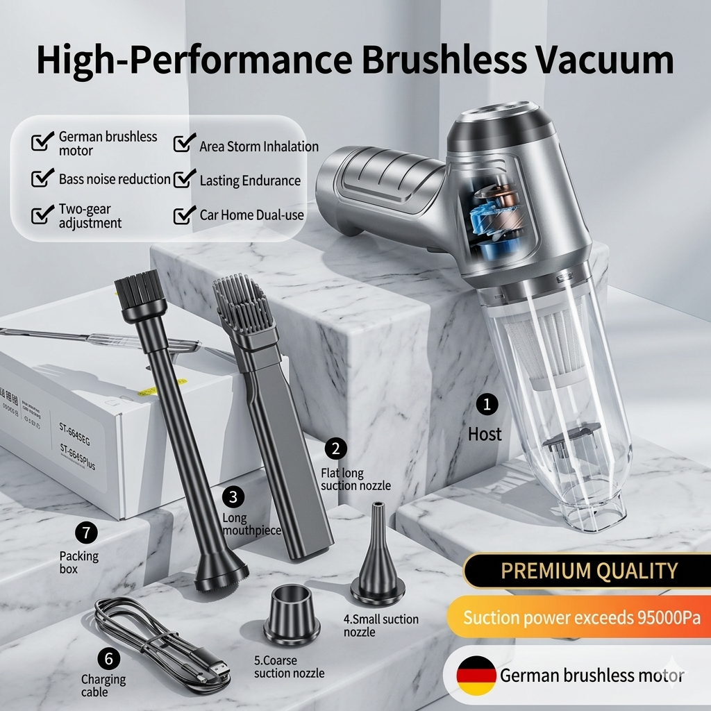 Mini USB Rechargeable Vacuum Cleaner Motor 9000PA - Free Delivery